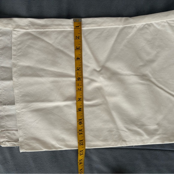 Zara White Wide-Leg Cotton Pants/Jeans - Picture 4 of 4